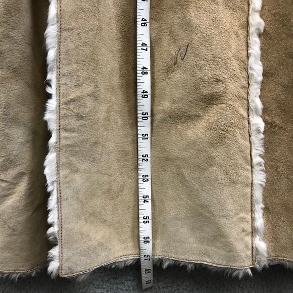 Wilsons Leather Maxima Tan Long Suede Jacket size S w/ faux fur Lining - Picture 11 of 13